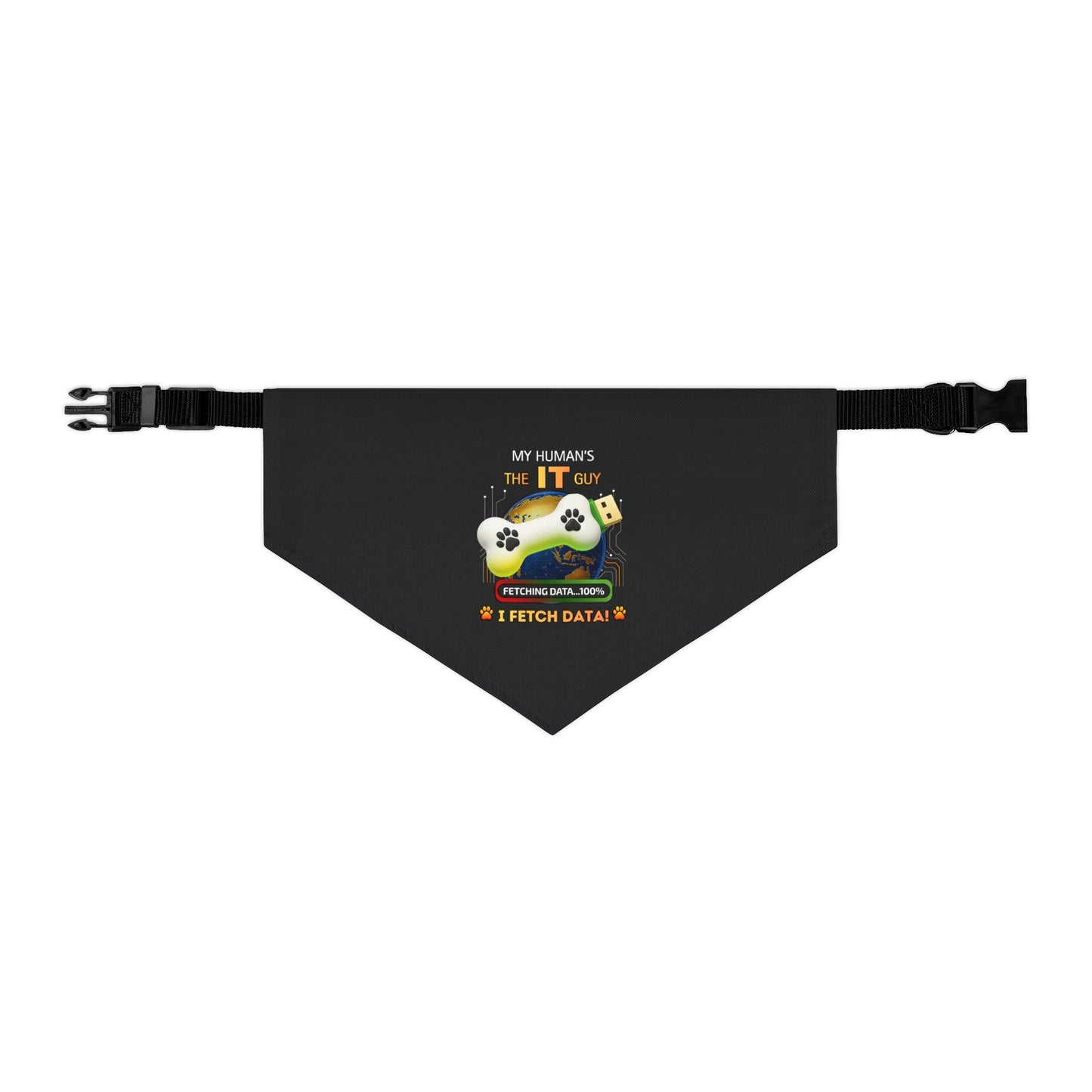 Tech Pup Bandana Collar - I Fetch Data
