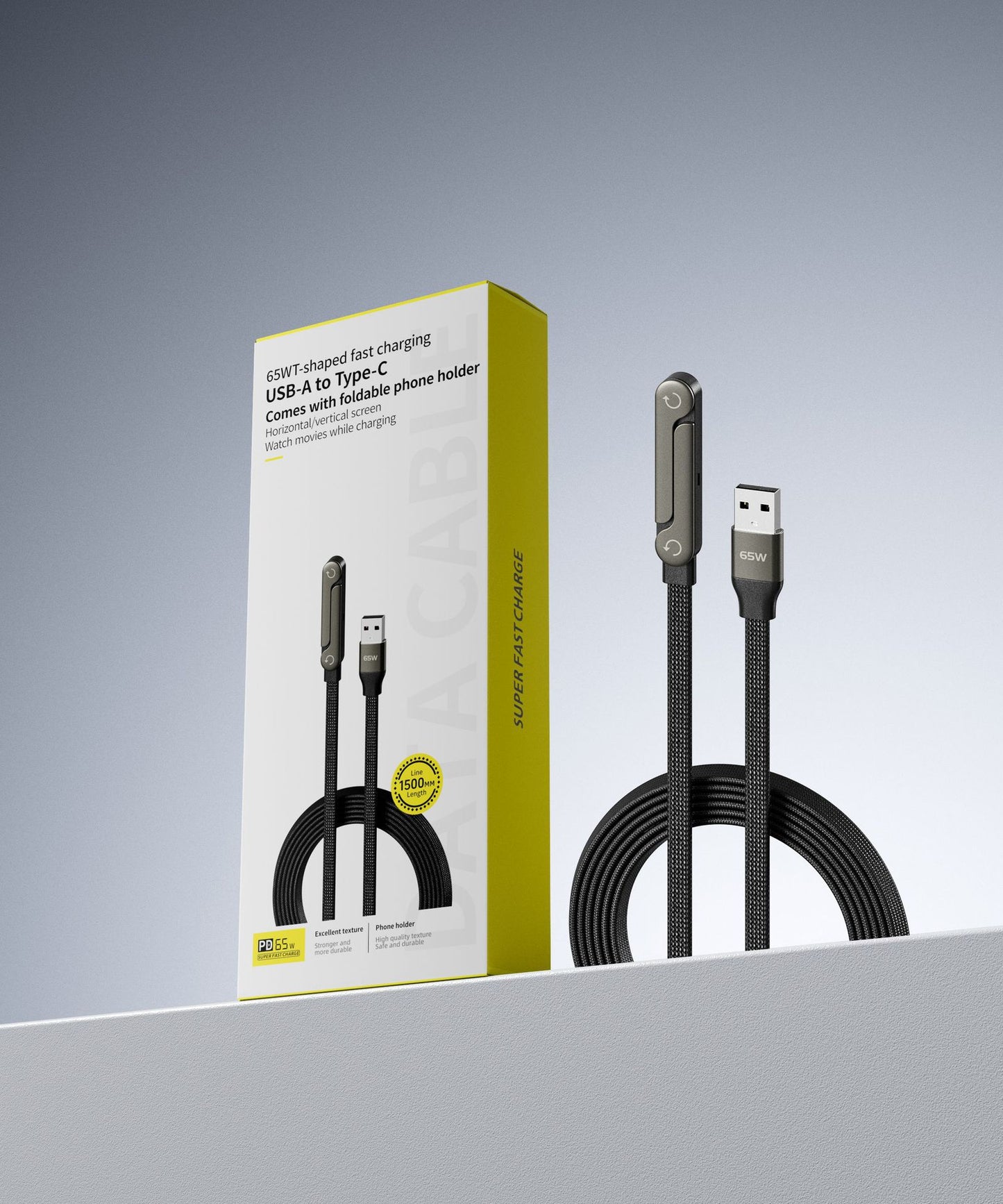 2-in-1 Fast Charging Cable & Stand Fast Charging