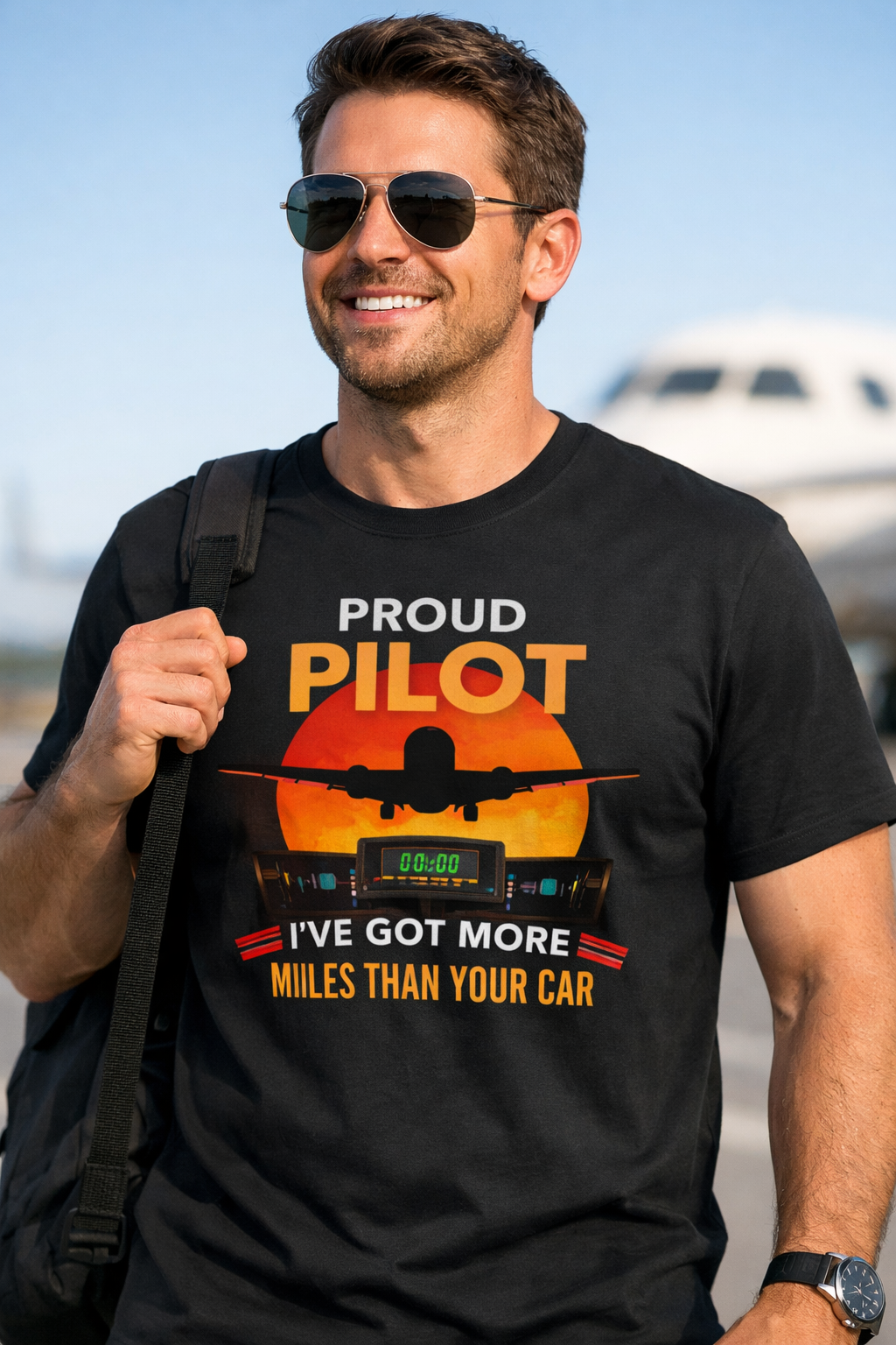 PILOT - I'm a Pilot: I've got more Miles than your Car (black shirt)