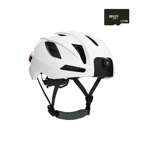RAW3 Smart Bluetooth Bike Helmet with 1080P Camera, Audio, GPS & Rear Safety Lights (WITH or WITHOUT MicroSD Card)