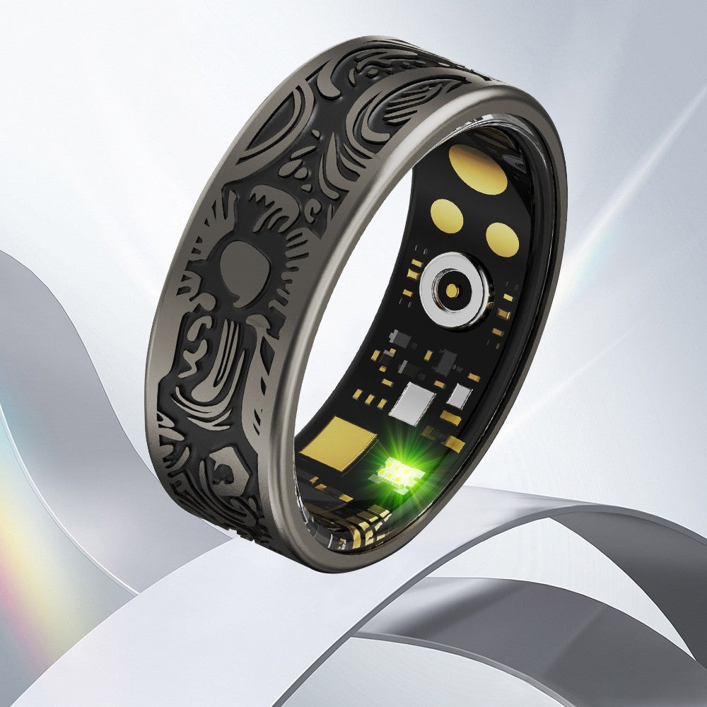 Retro Style Smart Ring — Heart Rate, Blood Pressure & Sleep Monitor