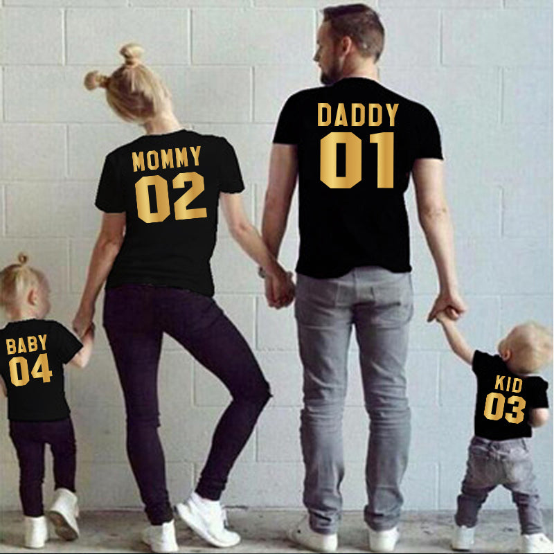 Matching Family T‑Shirts — Daddy, Mommy, Kid & Baby Tops