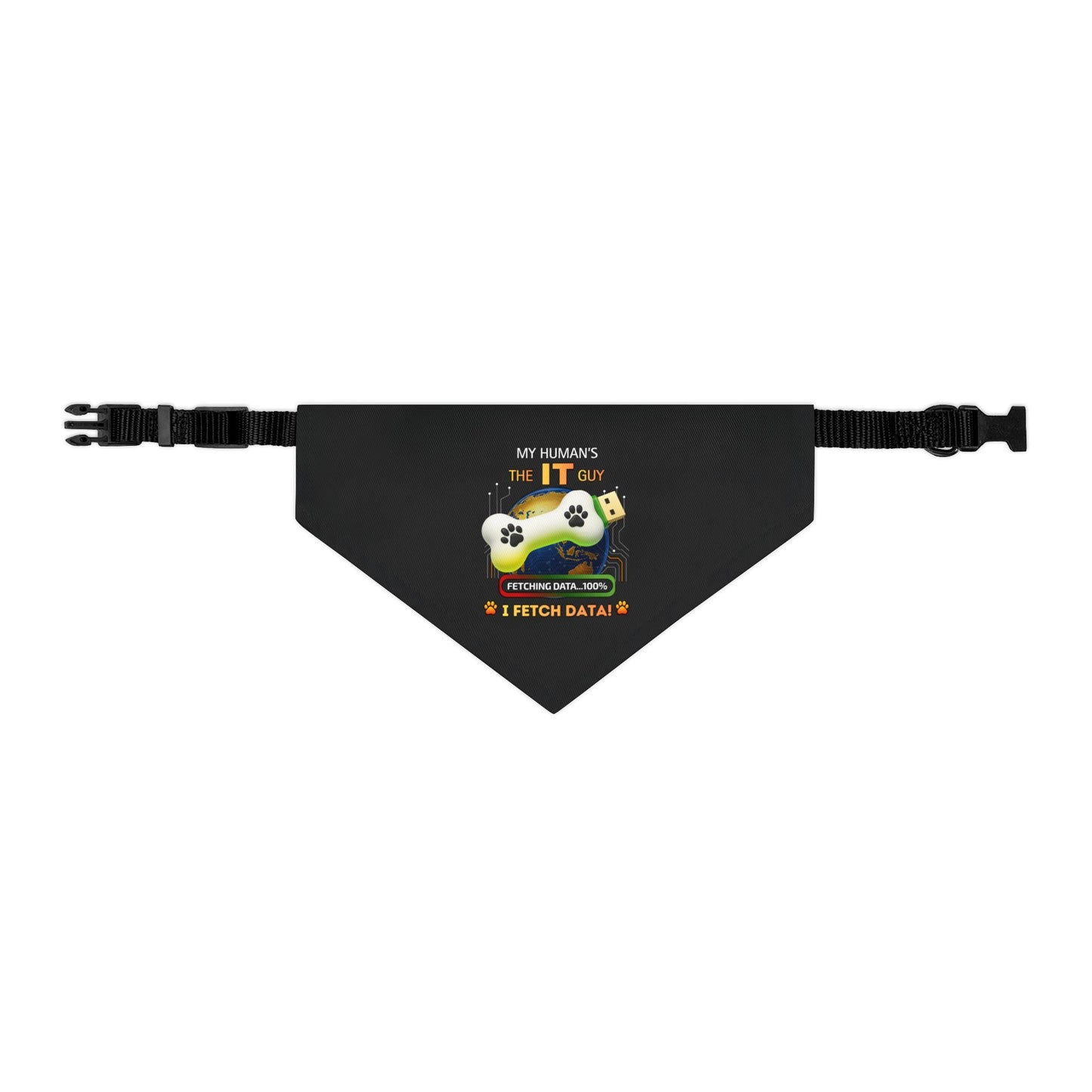 Tech Pup Bandana Collar - I Fetch Data