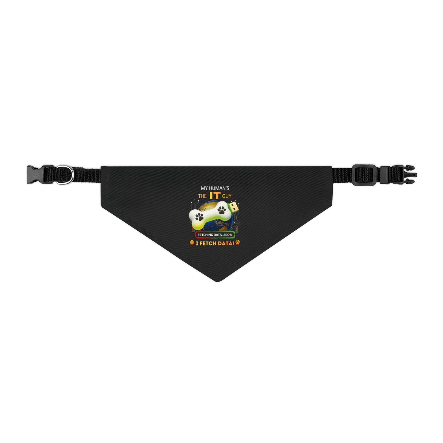Tech Pup Bandana Collar - I Fetch Data