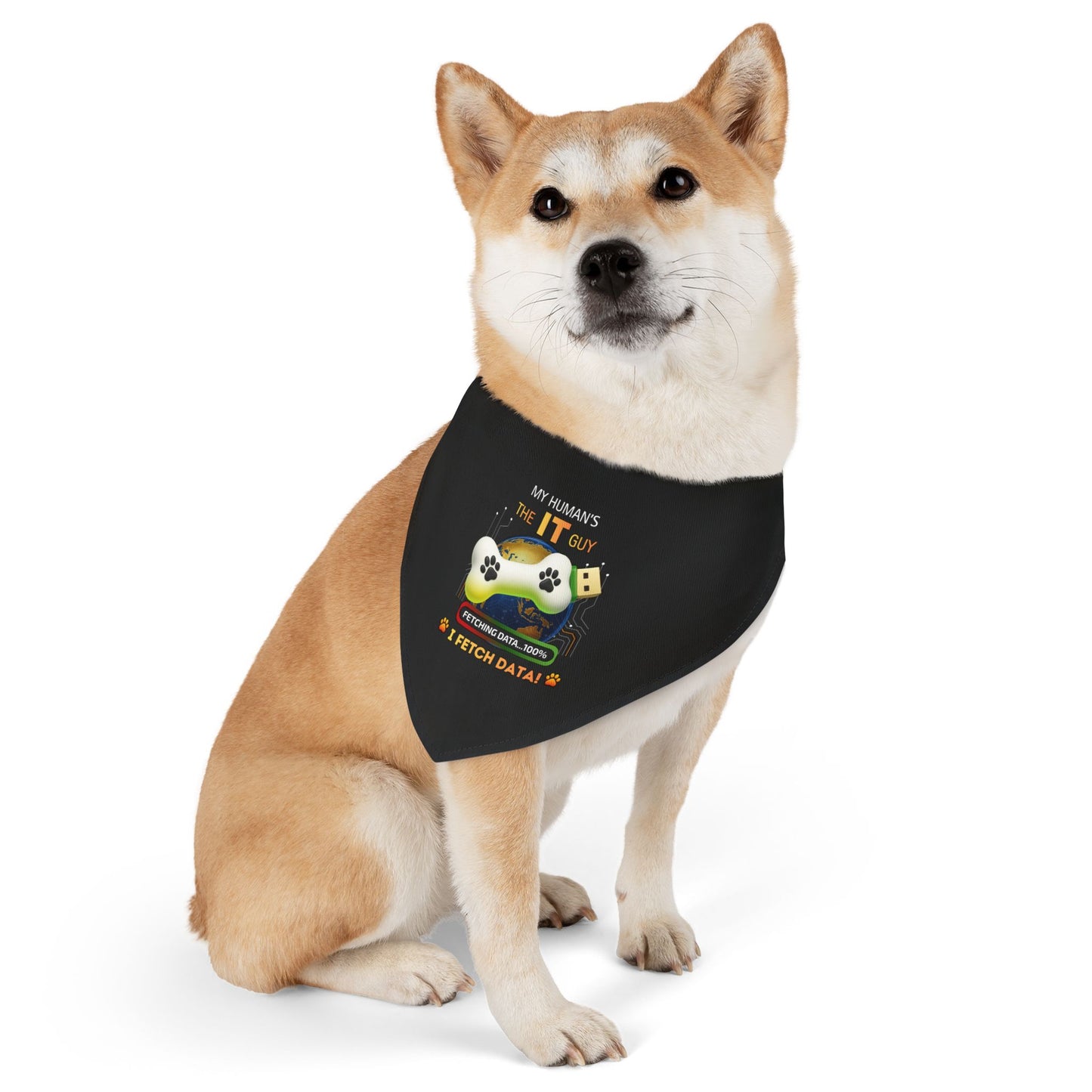 Tech Pup Bandana Collar - I Fetch Data
