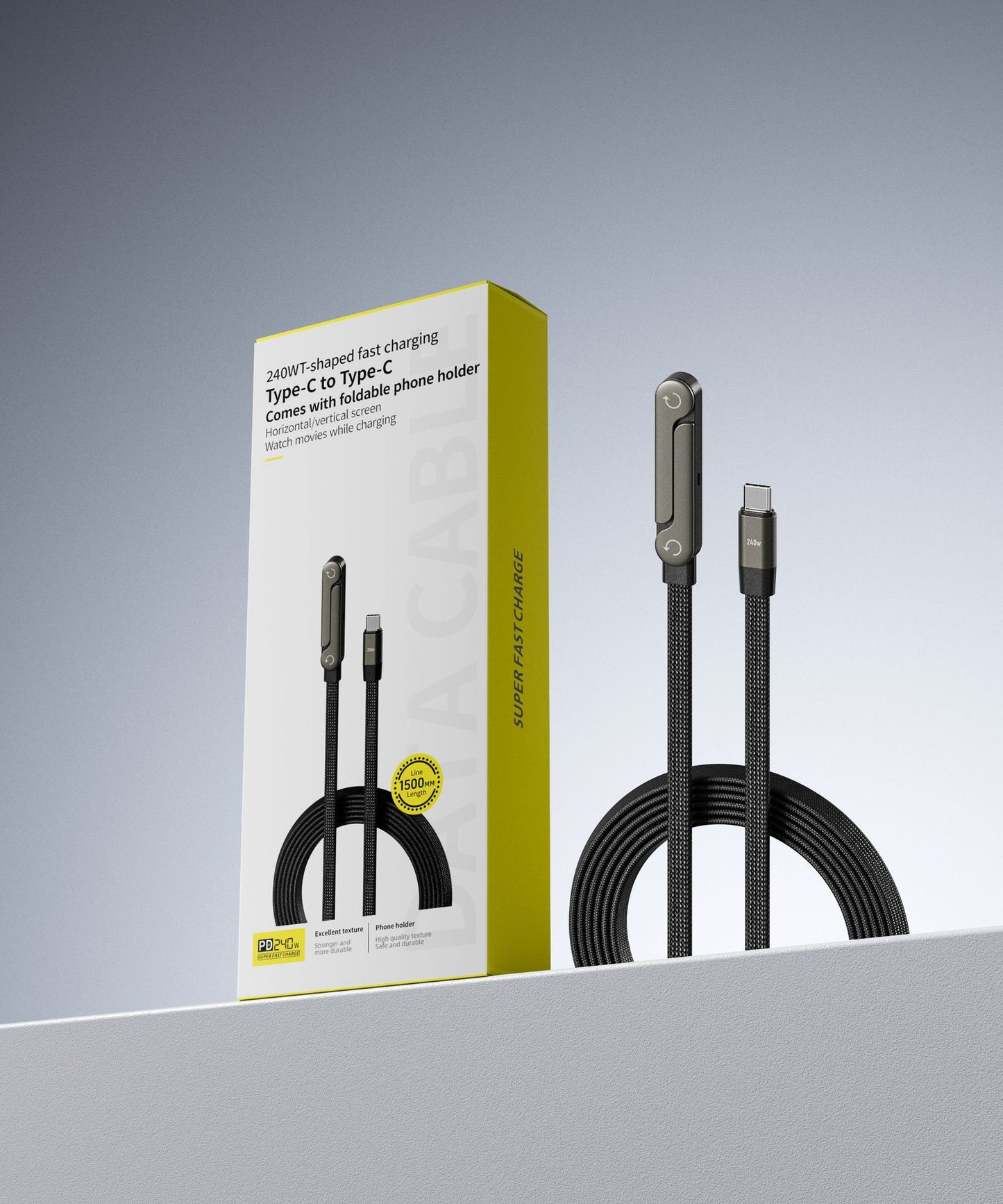 2-in-1 Fast Charging Cable & Stand Fast Charging