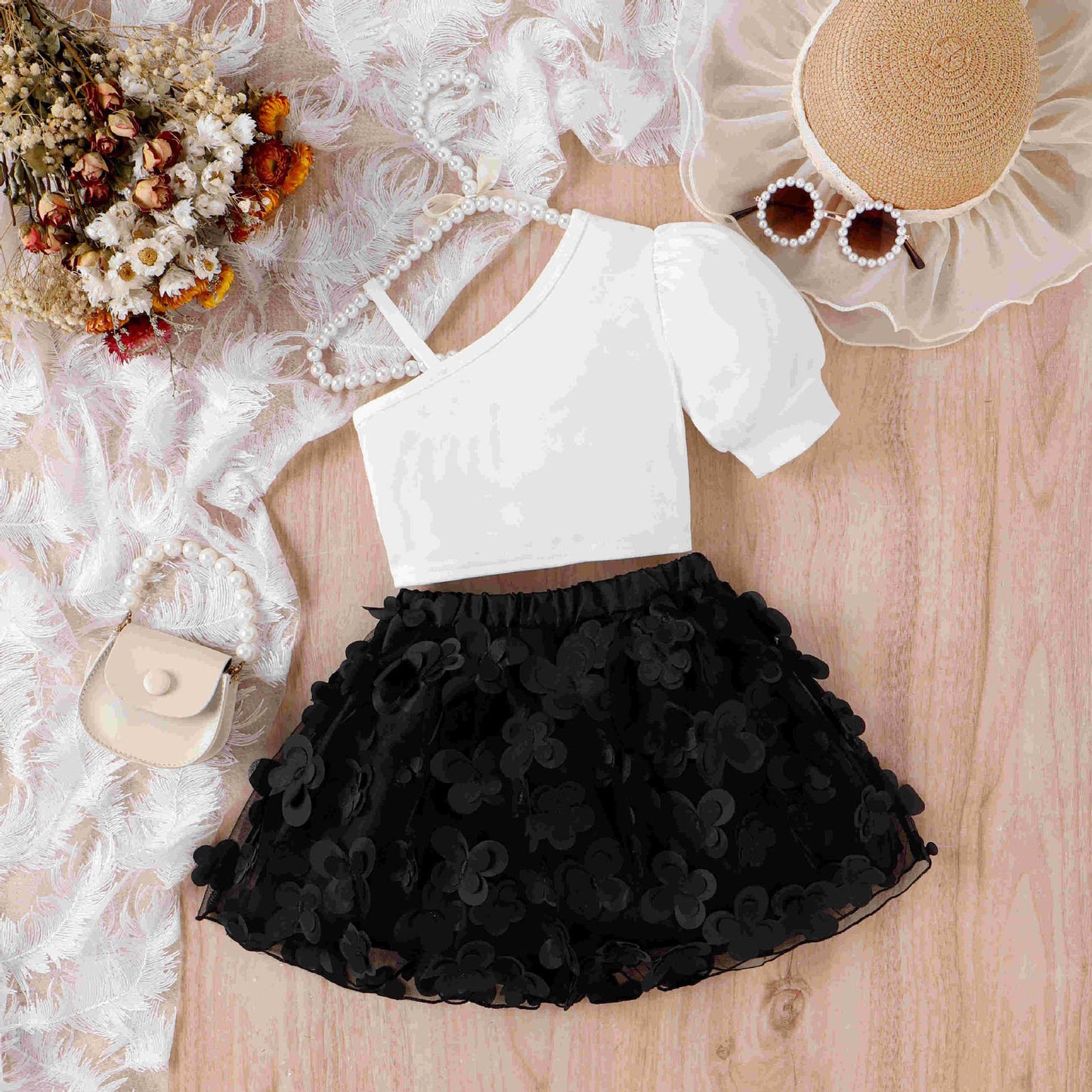 Chic Shoulder Bow Outfit