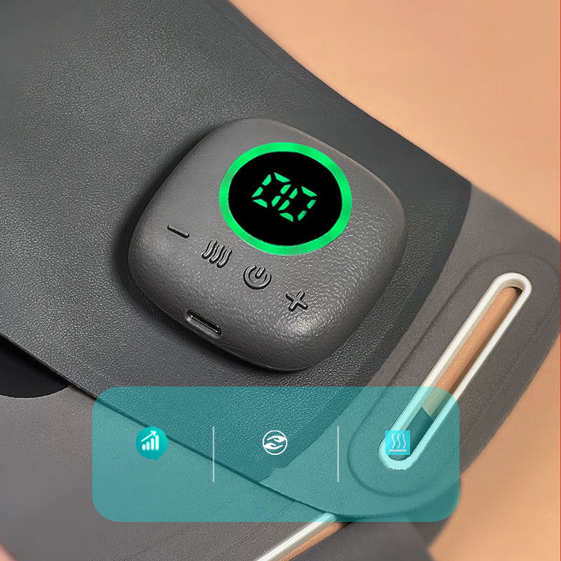 Hot Compress Pulse Waist & Tummy Massager — Slim Electrical Muscle Stimulation & Heat Therapy Belt