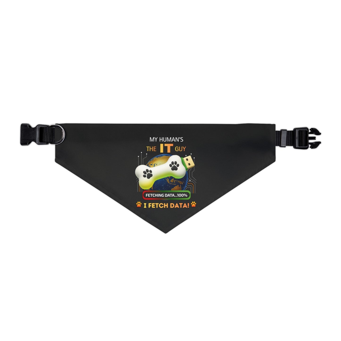 Tech Pup Bandana Collar - I Fetch Data