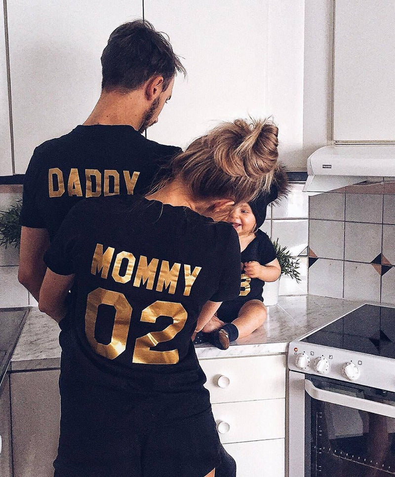 Matching Family T‑Shirts — Daddy, Mommy, Kid & Baby Tops