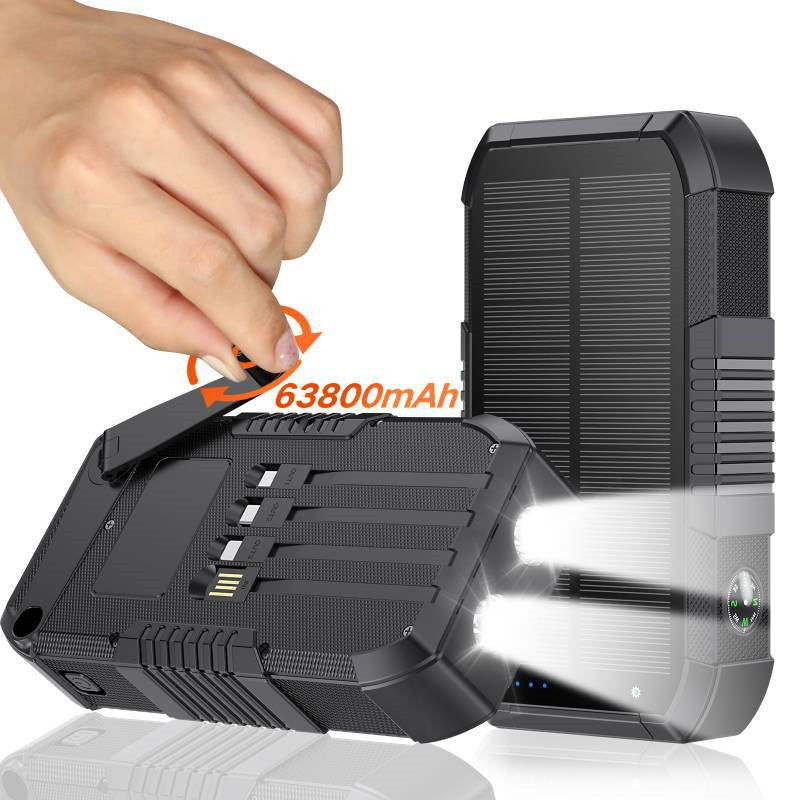 Solar Portable Power Station – Large Capacity with Carry Handle