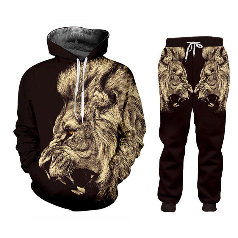 Lion’s Pride – Men’s Tracksuit Set (Sweatshirt or Hoodie + matching pants)