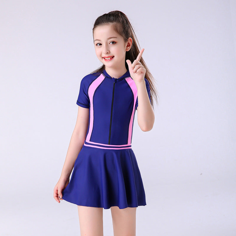 Girls’ One‑Piece Swimwear – Stylish Sun Protection & Comfort