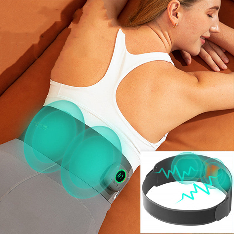 Hot Compress Pulse Waist & Tummy Massager — Slim Electrical Muscle Stimulation & Heat Therapy Belt
