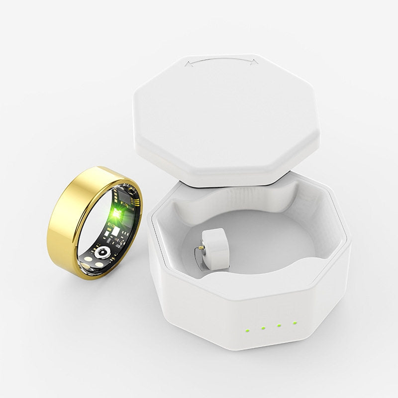 Smart Health Ring — Sleep, Steps, Heart Rate, Blood Pressure & Oxygen Tracking with Magnetic Charging