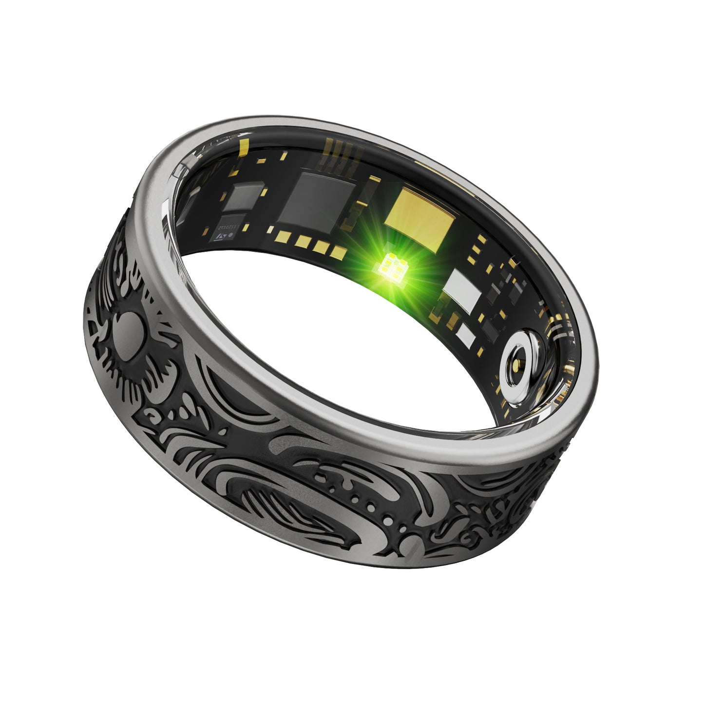 Retro Style Smart Ring — Heart Rate, Blood Pressure & Sleep Monitor