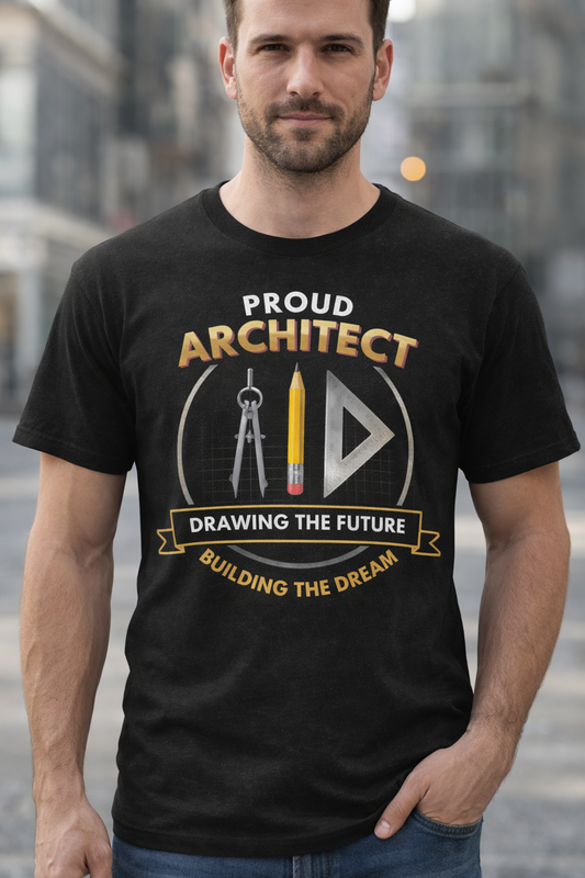ARCHITECT - Proud Architect - Drawing the future, building the Dream (black)