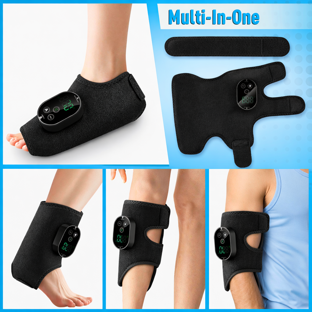 Portable Hot Compress Vibration Massager — Foot, Ankle, Knee & Elbow Relief
