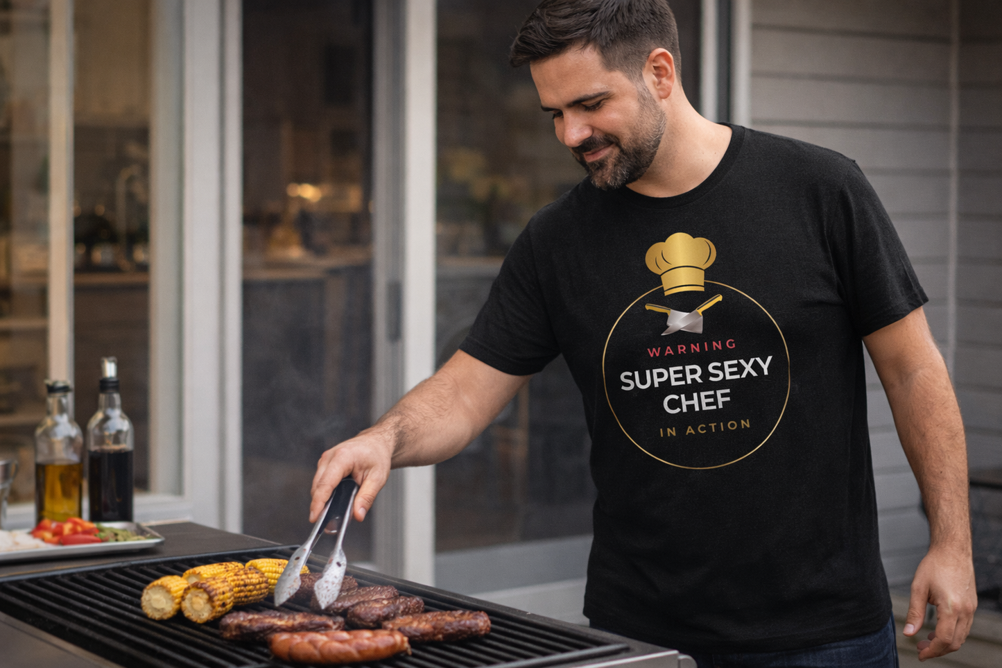Chef - Warning - Super Sexy Chef in Action (Unisex t-shirt)
