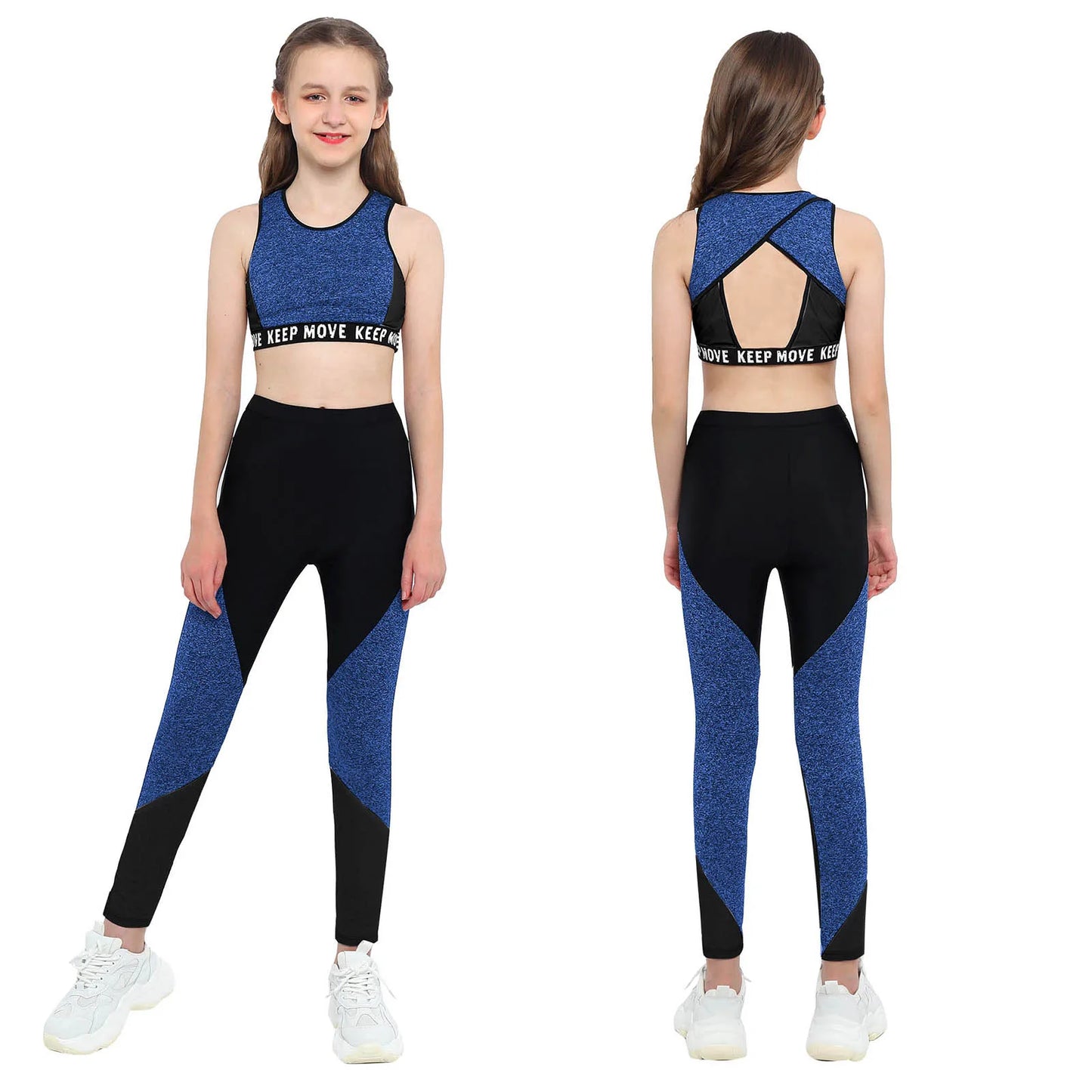 Kids’ Activewear Set – Sports Bra & Leggings for Yoga, Gymnastics, Dance