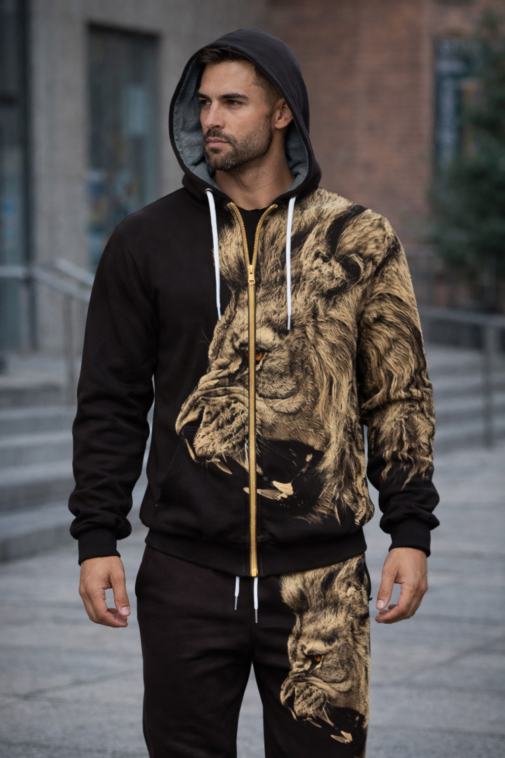 Lion’s Pride – Men’s Tracksuit Set (Sweatshirt or Hoodie + matching pants)