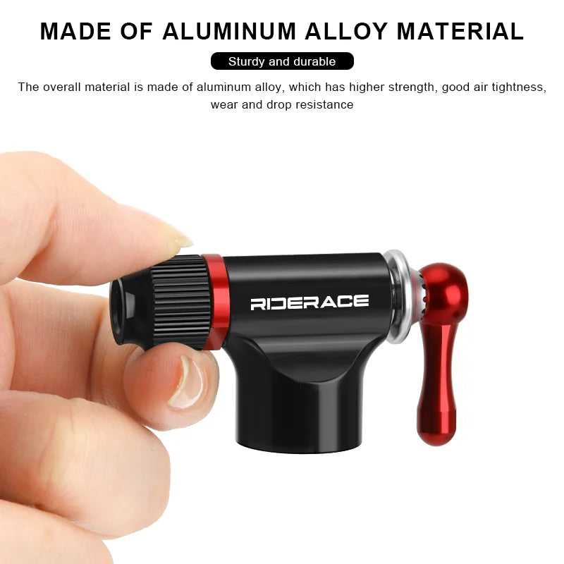 Mini CO₂ Bike Pump — Portable Alloy Tire Inflator (Schrader & Presta Compatible)