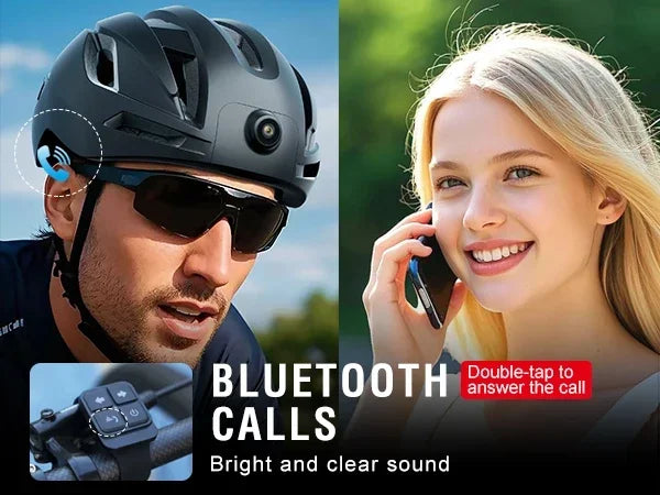 RAW3 Smart Bluetooth Bike Helmet with 1080P Camera, Audio, GPS & Rear Safety Lights (WITH or WITHOUT MicroSD Card)