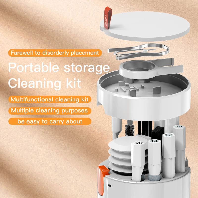 Multi‑Device Cleaning Kit (20‑in‑1 / 8‑in‑1) for Digital Camera, Mobile Phone, Laptop, Keyboard, Airpods, etc.