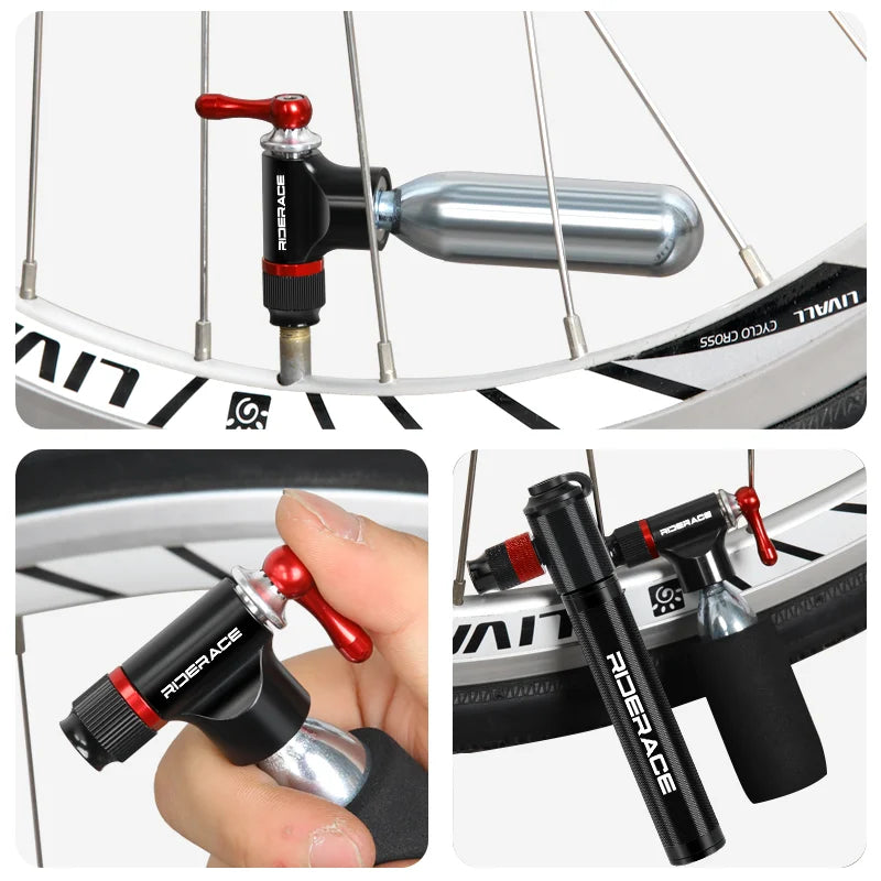 Mini CO₂ Bike Pump — Portable Alloy Tire Inflator (Schrader & Presta Compatible)