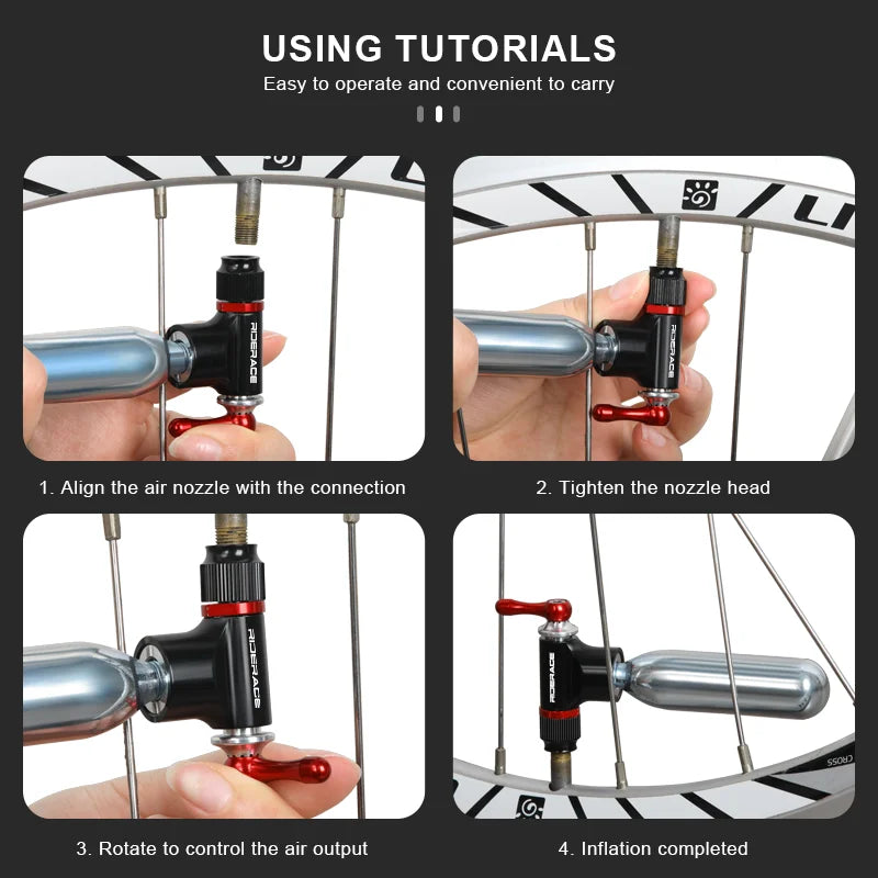 Mini CO₂ Bike Pump — Portable Alloy Tire Inflator (Schrader & Presta Compatible)