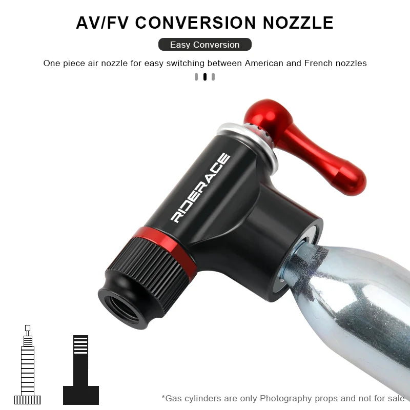 Mini CO₂ Bike Pump — Portable Alloy Tire Inflator (Schrader & Presta Compatible)