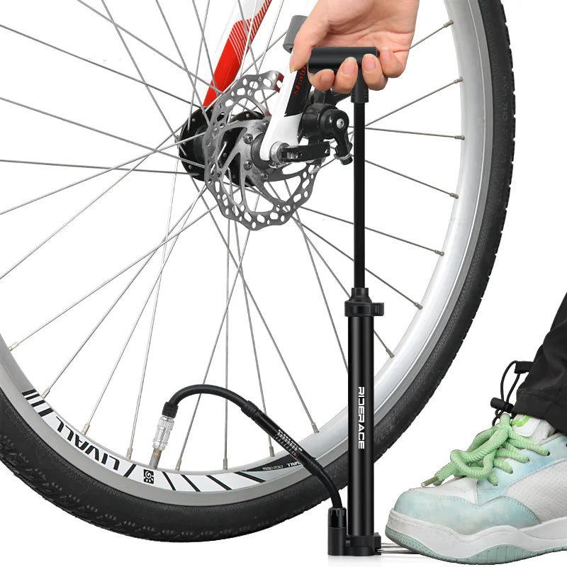 Portable Bike Pump — 120 PSI Alloy Floor Inflator (Schrader & Presta)