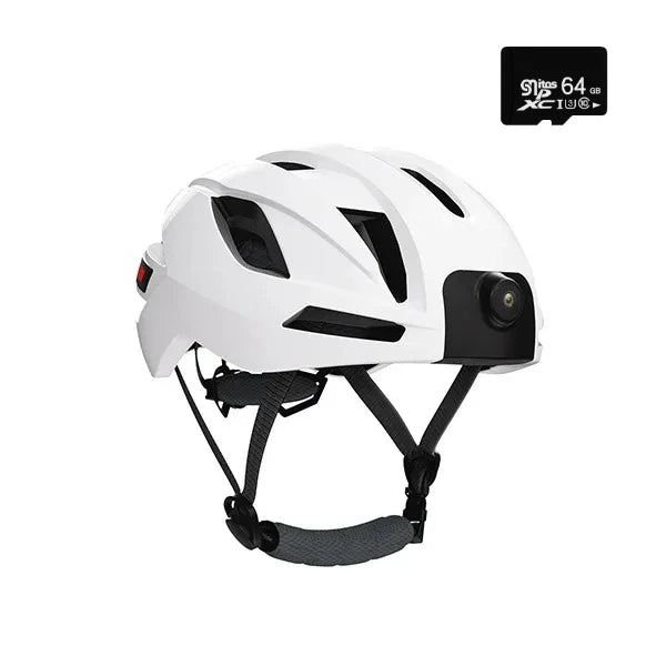 RAW3 Smart Bluetooth Bike Helmet with 1080P Camera, Audio, GPS & Rear Safety Lights (WITH or WITHOUT MicroSD Card)