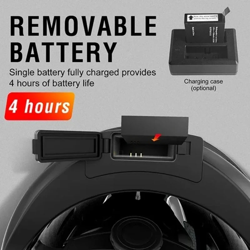 RAW3 Smart Bluetooth Bike Helmet with 1080P Camera, Audio, GPS & Rear Safety Lights (WITH or WITHOUT MicroSD Card)