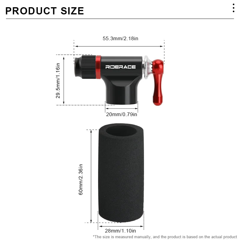 Mini CO₂ Bike Pump — Portable Alloy Tire Inflator (Schrader & Presta Compatible)