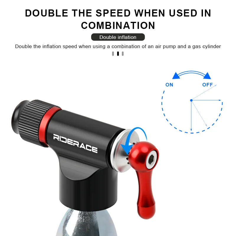 Mini CO₂ Bike Pump — Portable Alloy Tire Inflator (Schrader & Presta Compatible)