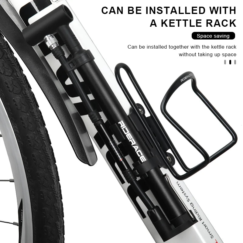 Portable Bike Pump — 120 PSI Alloy Floor Inflator (Schrader & Presta)