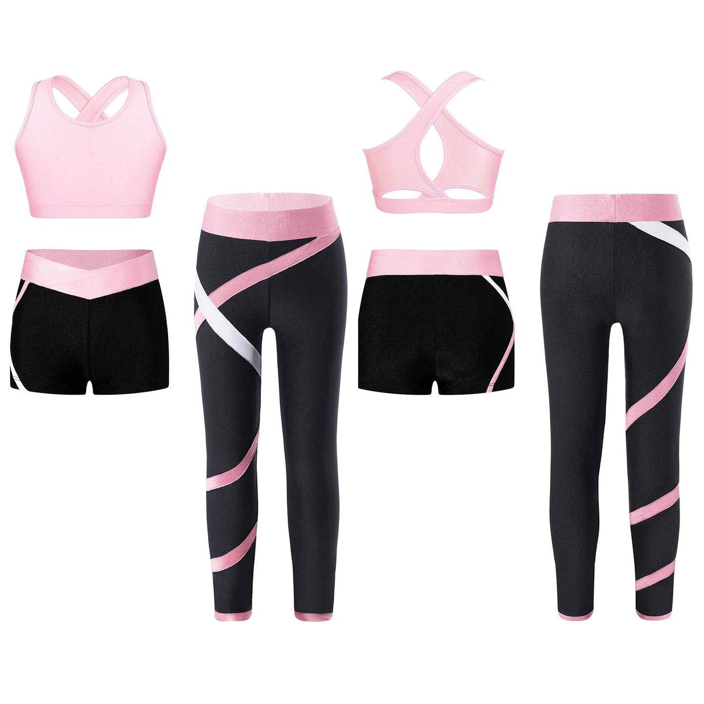 Kids’ Fitness 3‑Piece Outfit – Vest, Pants & Shorts