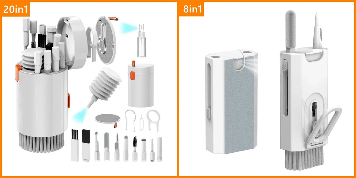 Multi‑Device Cleaning Kit (20‑in‑1 / 8‑in‑1) for Digital Camera, Mobile Phone, Laptop, Keyboard, Airpods, etc.