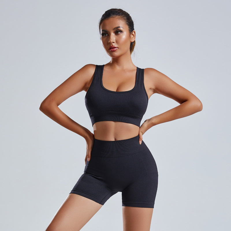 Women’s 2-Piece Yoga Set – Vest & Shorts