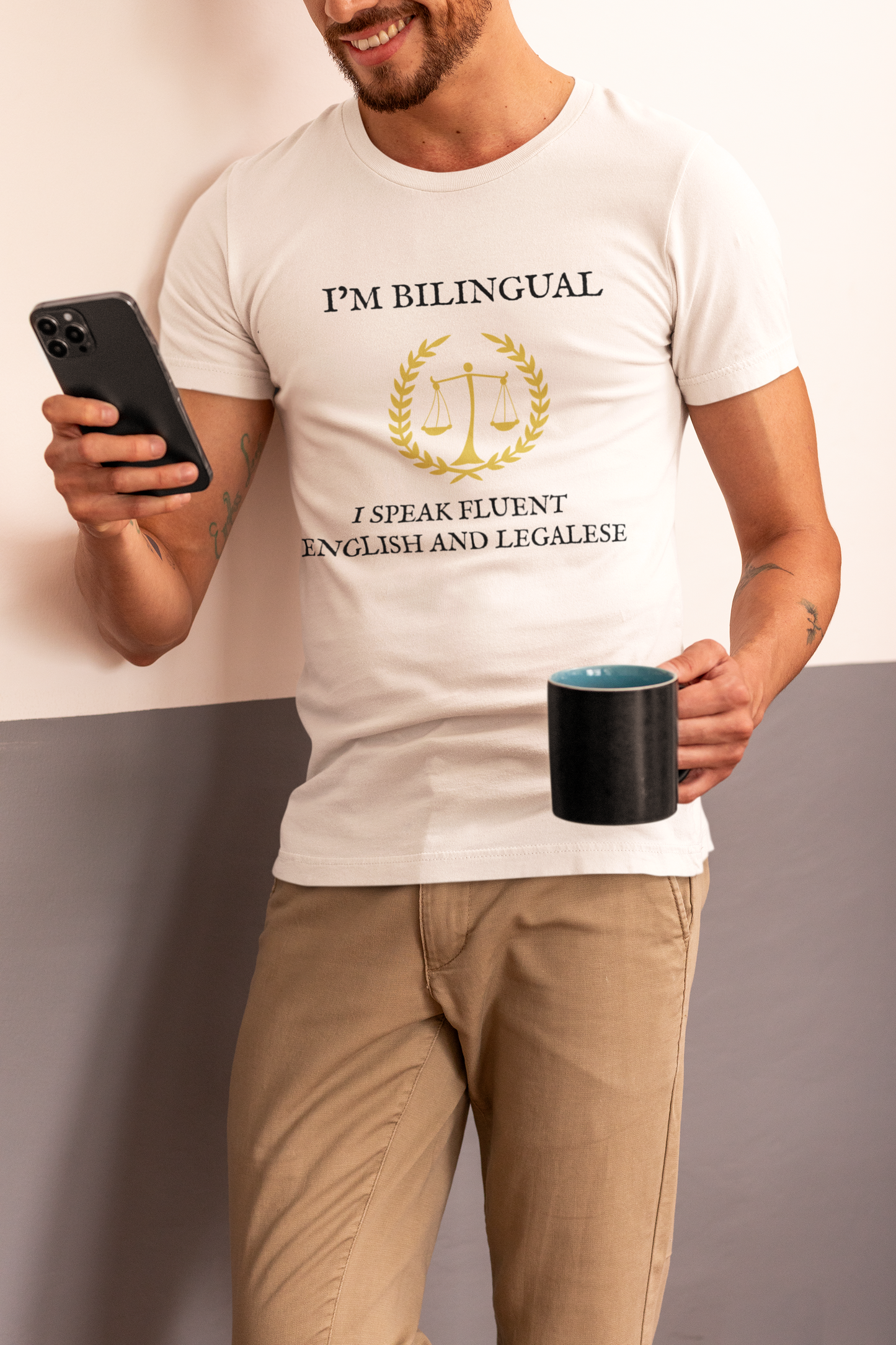 LAWYER - I'm Bilingual - I speak English and Legalese (White / Gray)
