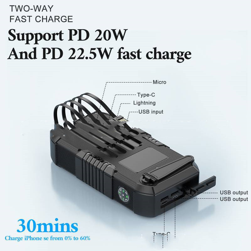 Solar Portable Power Station – Large Capacity with Carry Handle