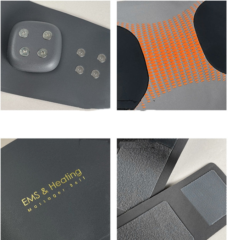 Hot Compress Pulse Waist & Tummy Massager — Slim Electrical Muscle Stimulation & Heat Therapy Belt